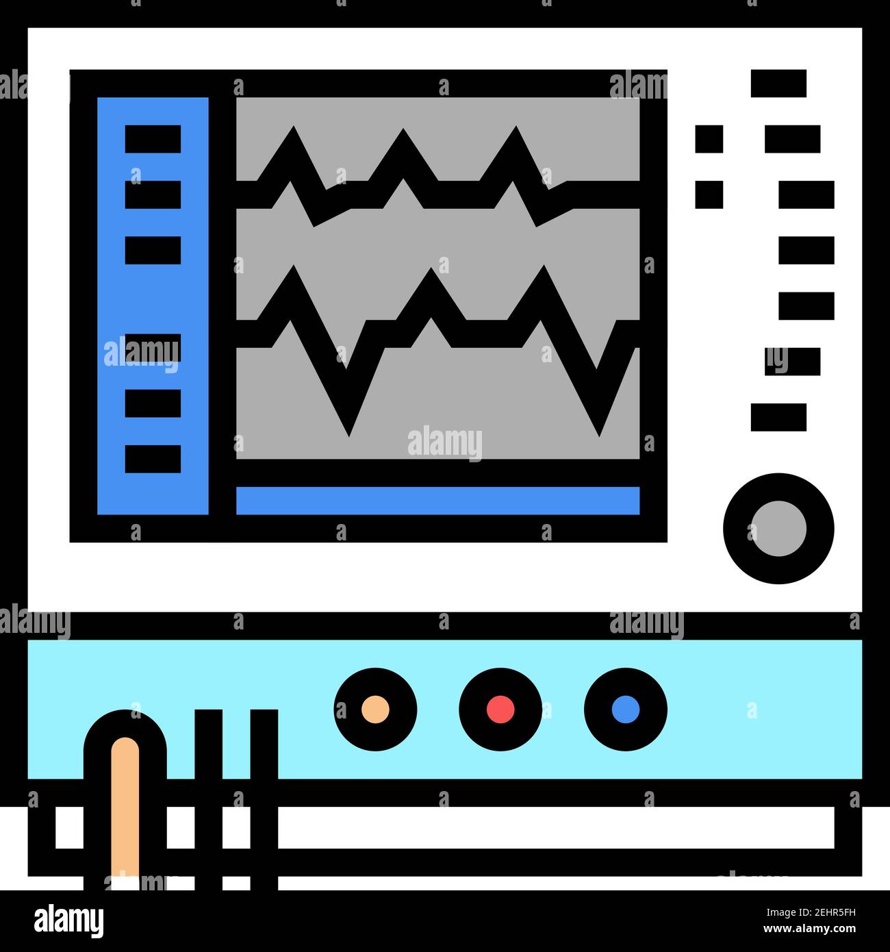 heart rate monitor color icon vector illustration Stock Vector Image ...