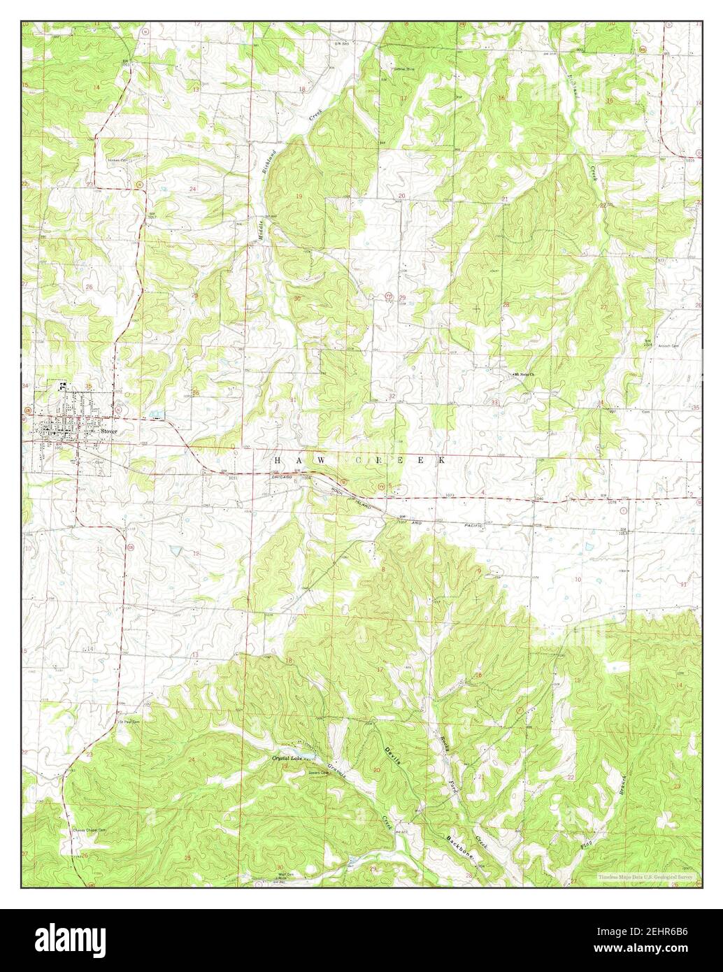 Stover, Missouri, map 1961, 124000, United States of America by