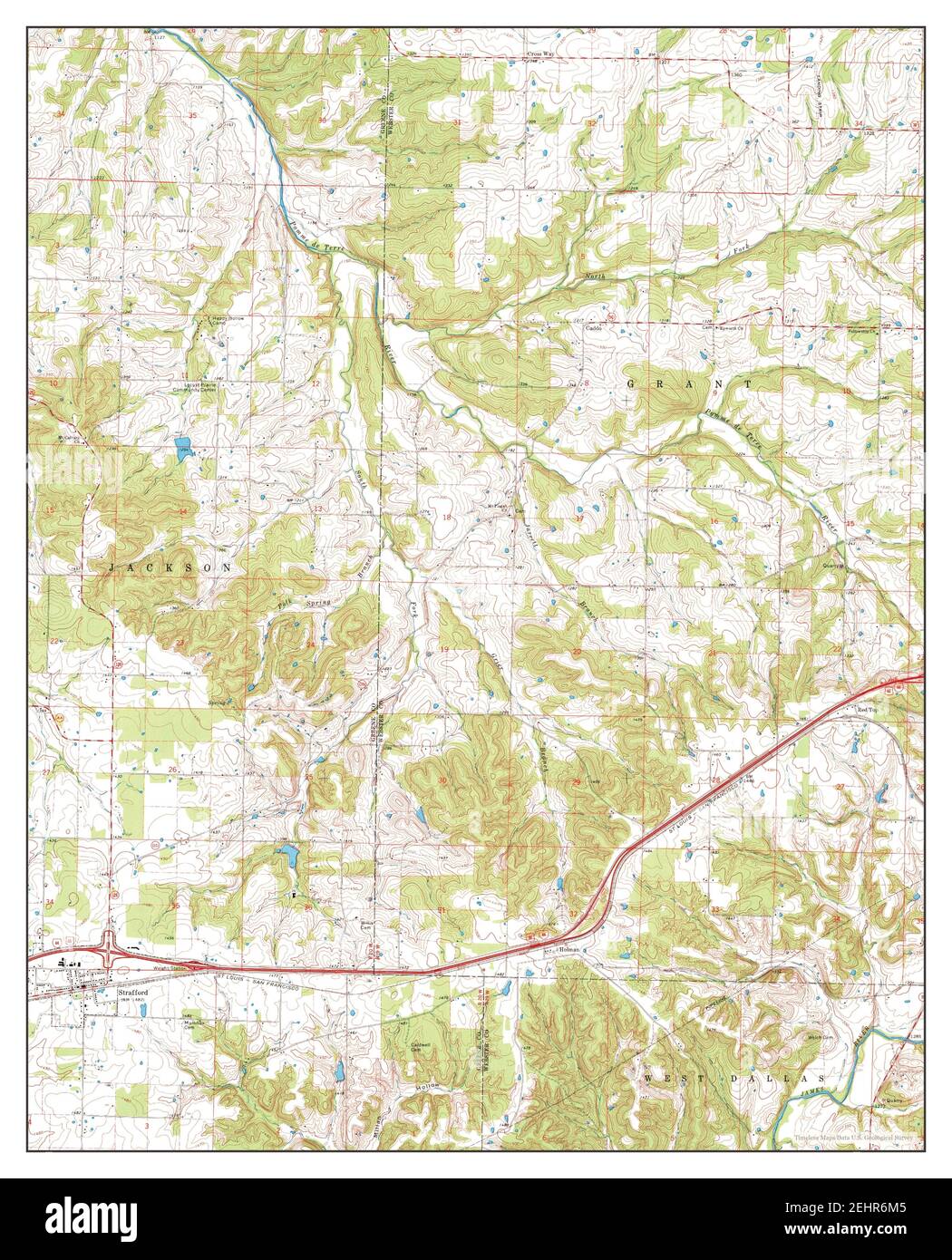 Strafford, Missouri, map 1970, 124000, United States of America by Timeless Maps, data U.S