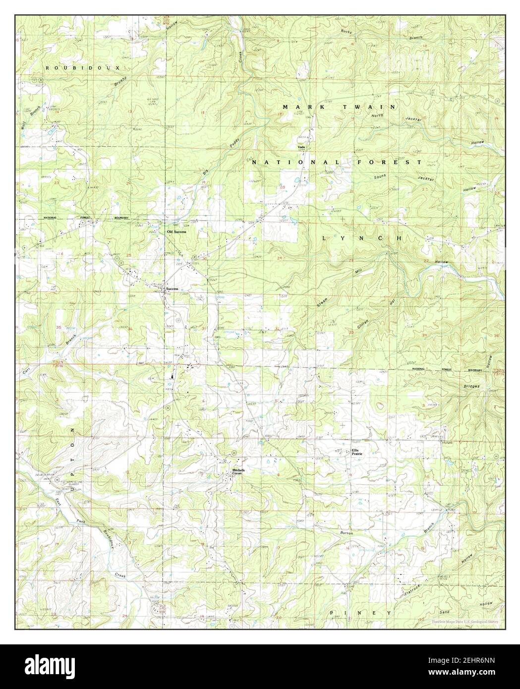 Success, Missouri, map 1987, 124000, United States of America by