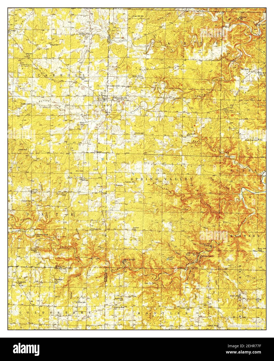 Summersville, Missouri, map 1946, 162500, United States of America by