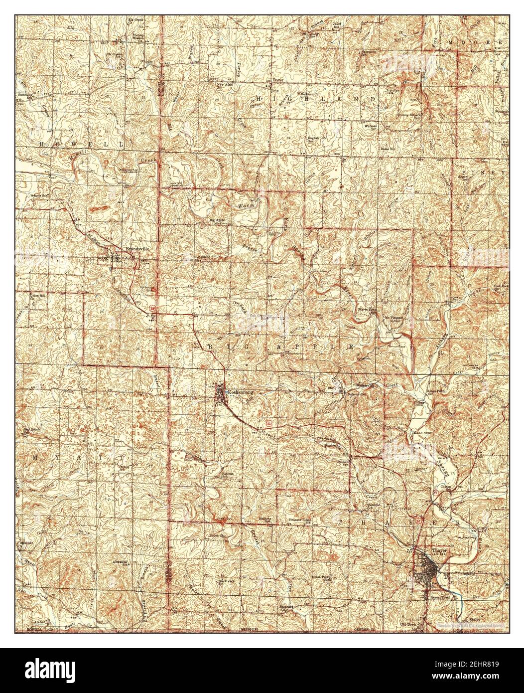 Map of thayer hires stock photography and images Alamy