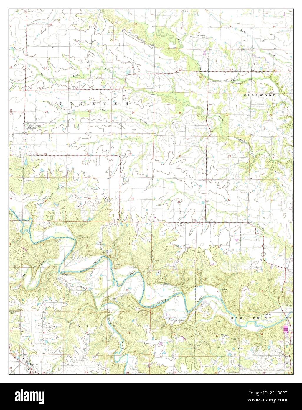 Truxton, Missouri, map 1975, 124000, United States of America by Timeless Maps, data U.S