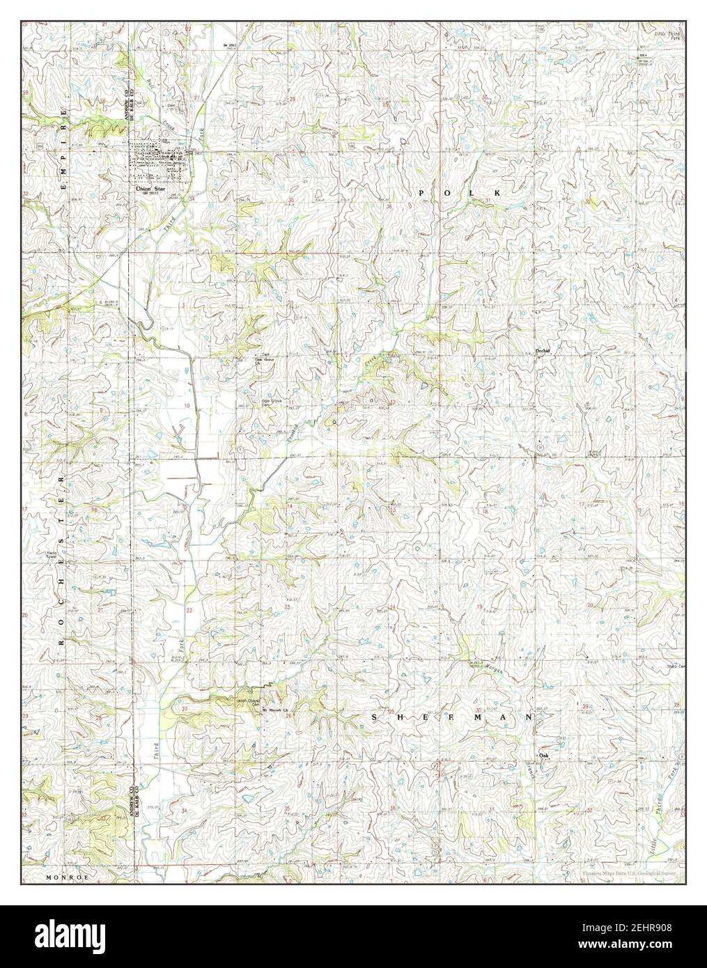 Union Star, Missouri, map 1983, 124000, United States of America by