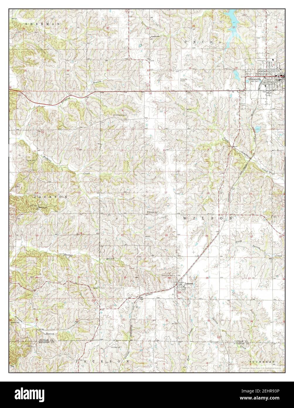 Unionville West, Missouri, map 1964, 124000, United States of America