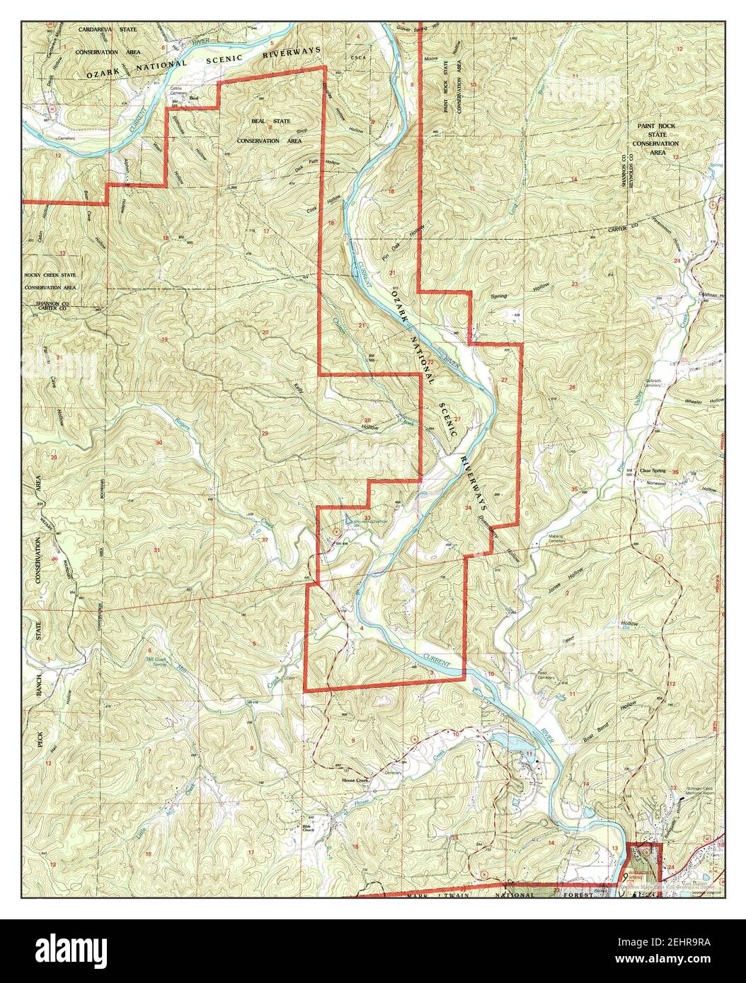 Van Buren North, Missouri, map 1997, 124000, United States of America