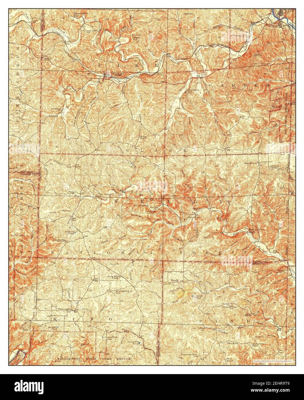Van Buren, Missouri, map 1946, 162500, United States of America by