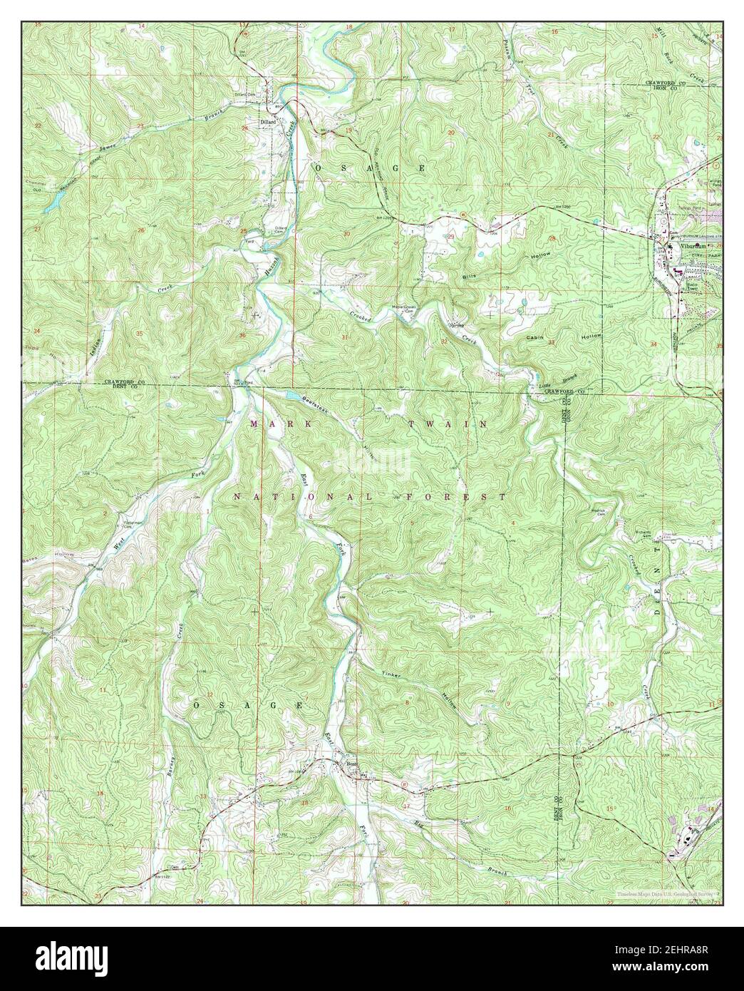 Viburnum West, Missouri, map 1967, 124000, United States of America by