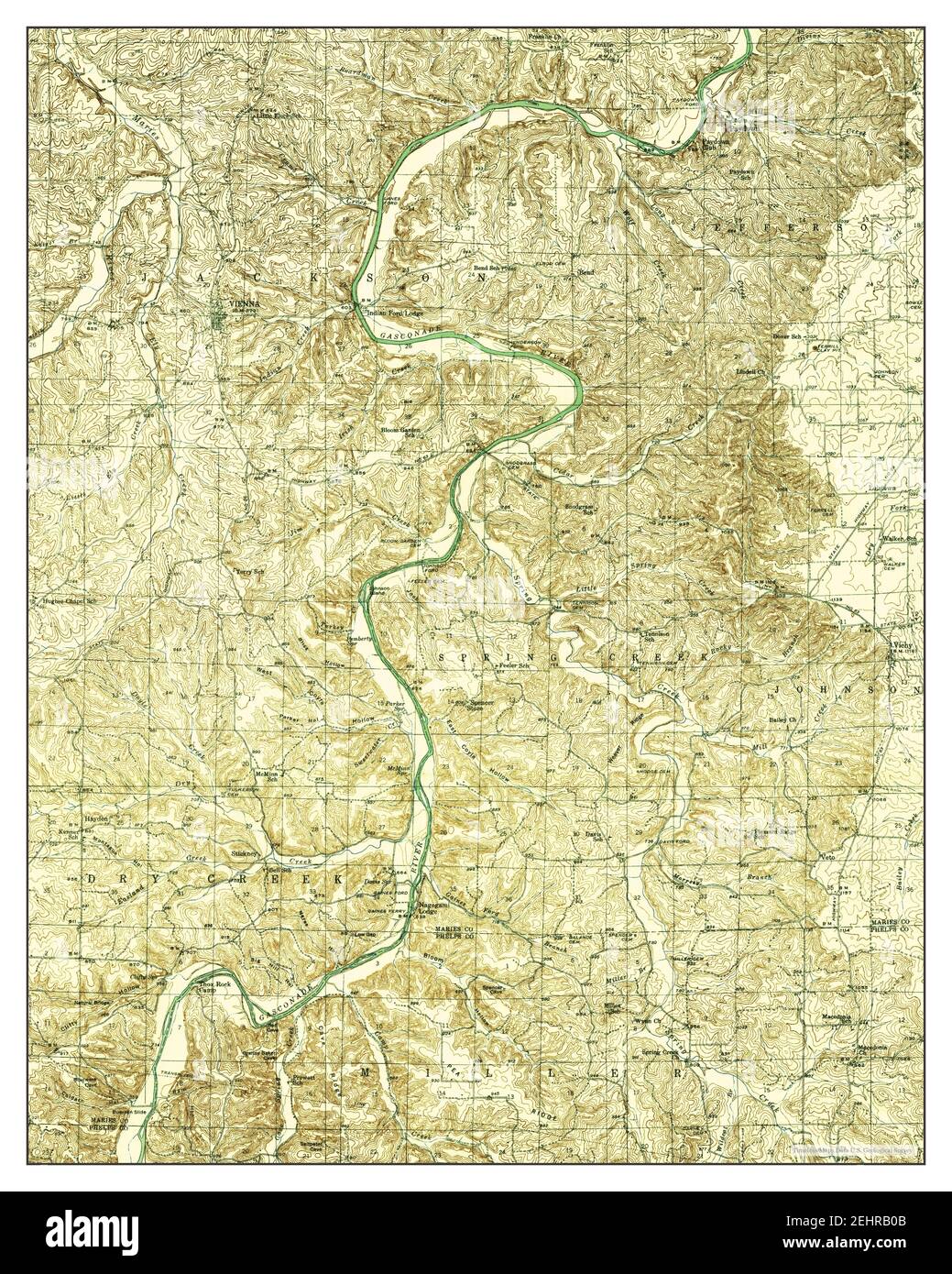 Vienna, Missouri, map 1938, 148000, United States of America by