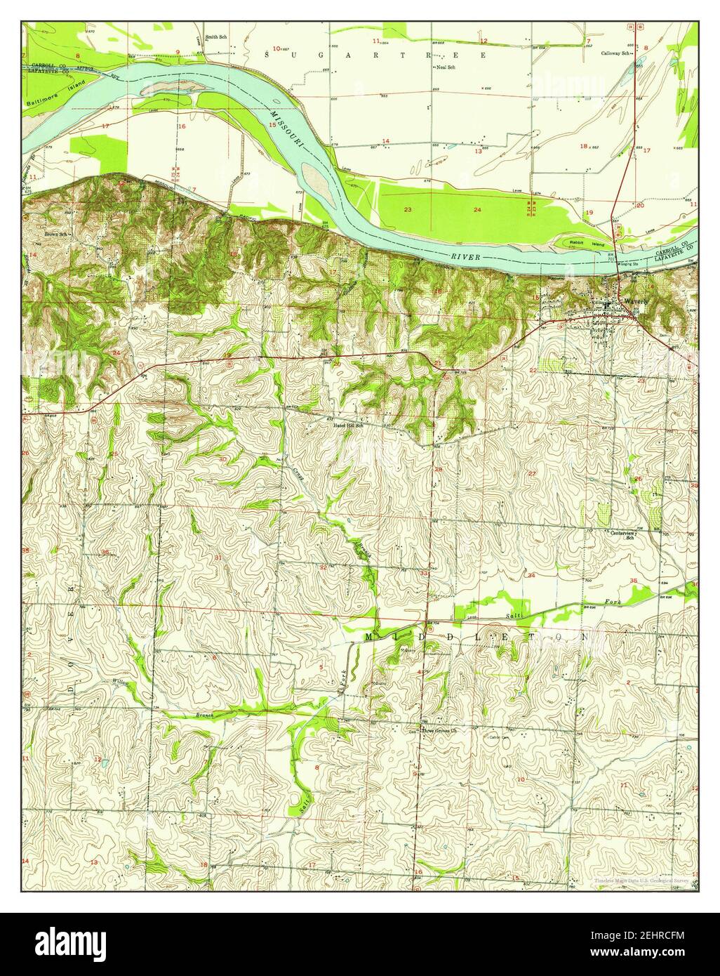 Map of waverly missouri hires stock photography and images Alamy