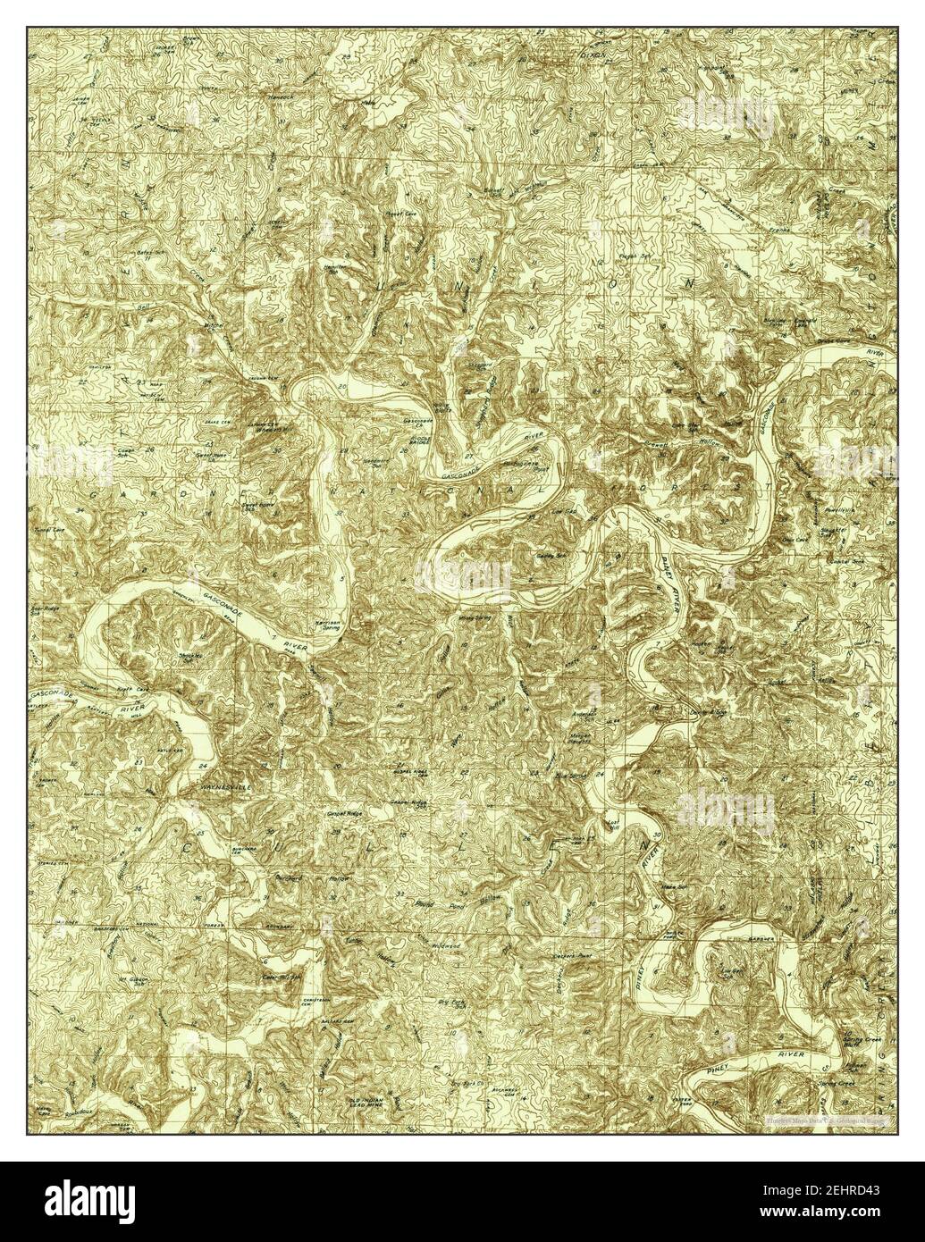 Waynesville, Missouri, map 1936, 148000, United States of America by