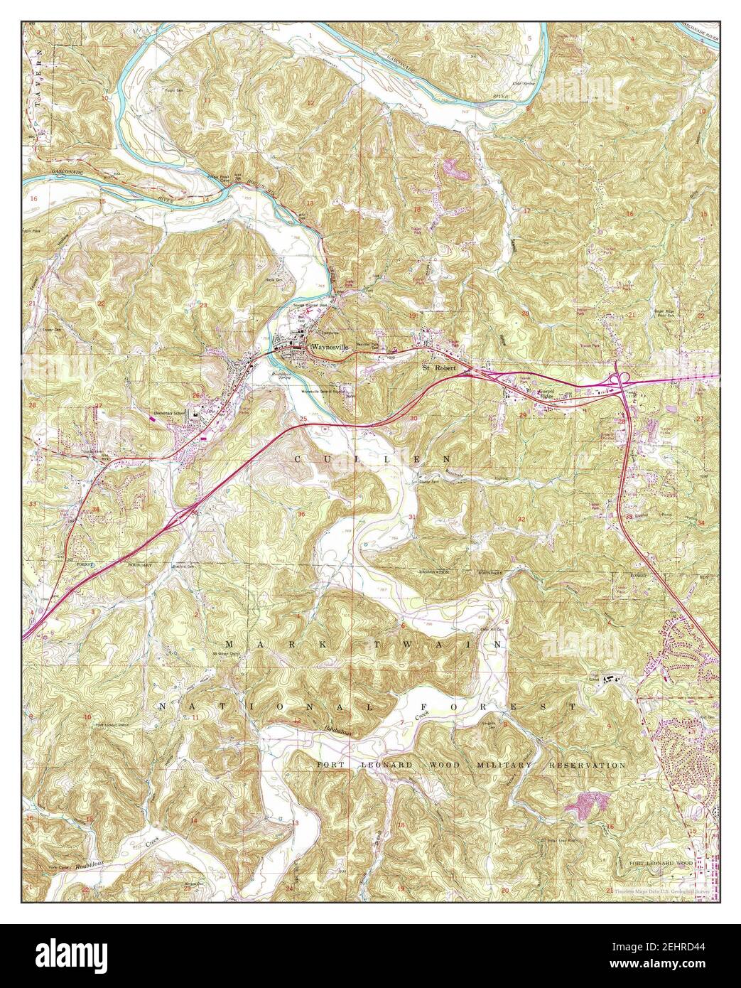 Map of waynesville missouri Cut Out Stock Images & Pictures Alamy