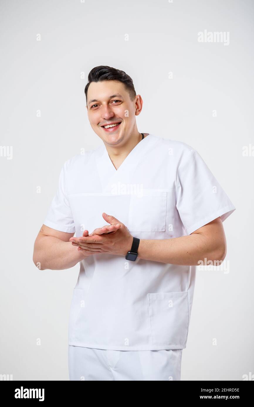 Doctor with smock and tie hi-res stock photography and images - Alamy
