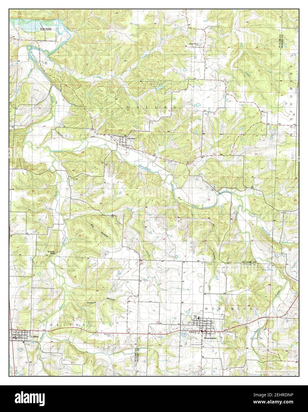 Weaubleau missouri map Cut Out Stock Images & Pictures Alamy