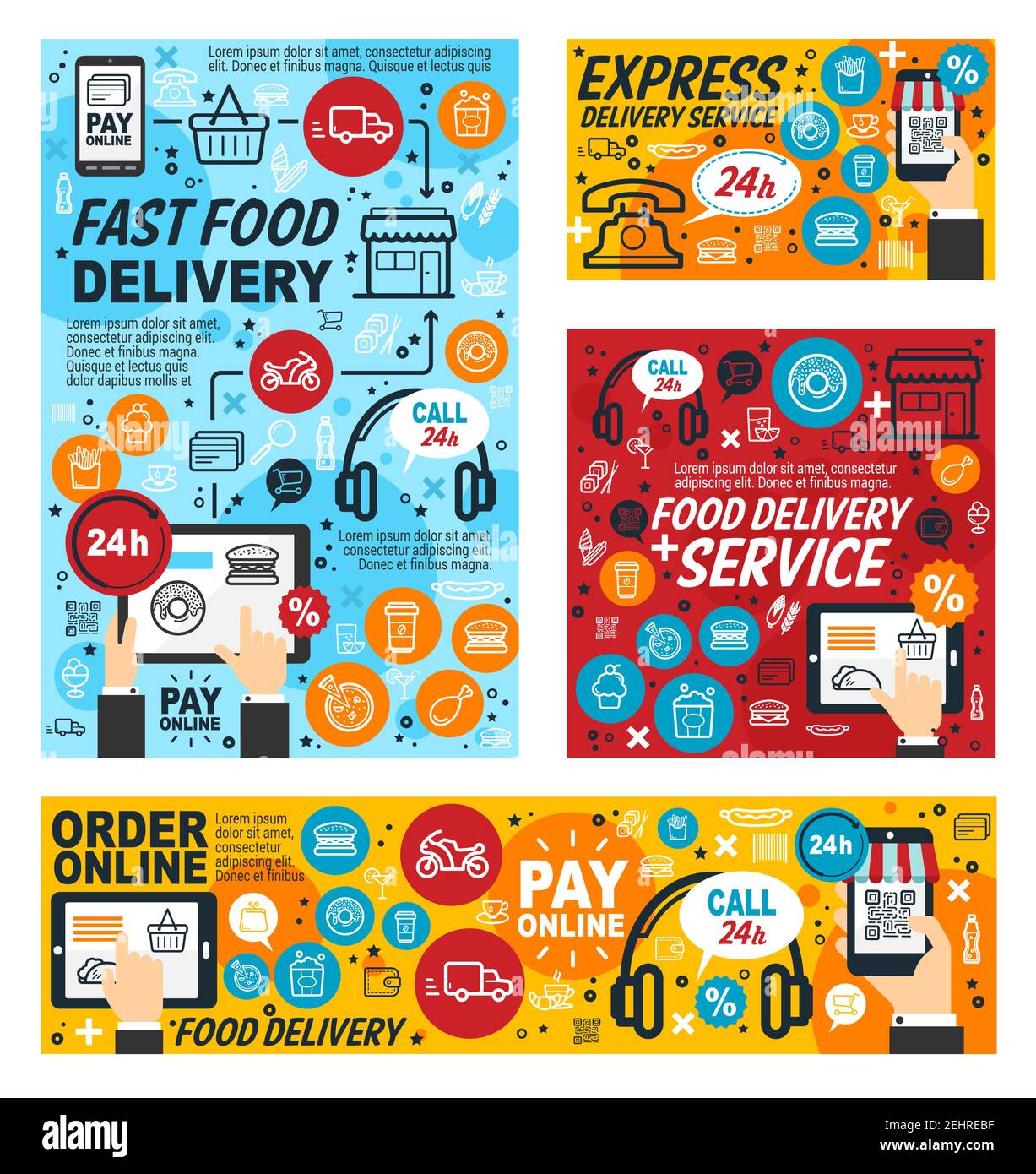 Online restaurant delivery linear hi res stock photography and images Online restaurant delivery linear hi res stock photography and images