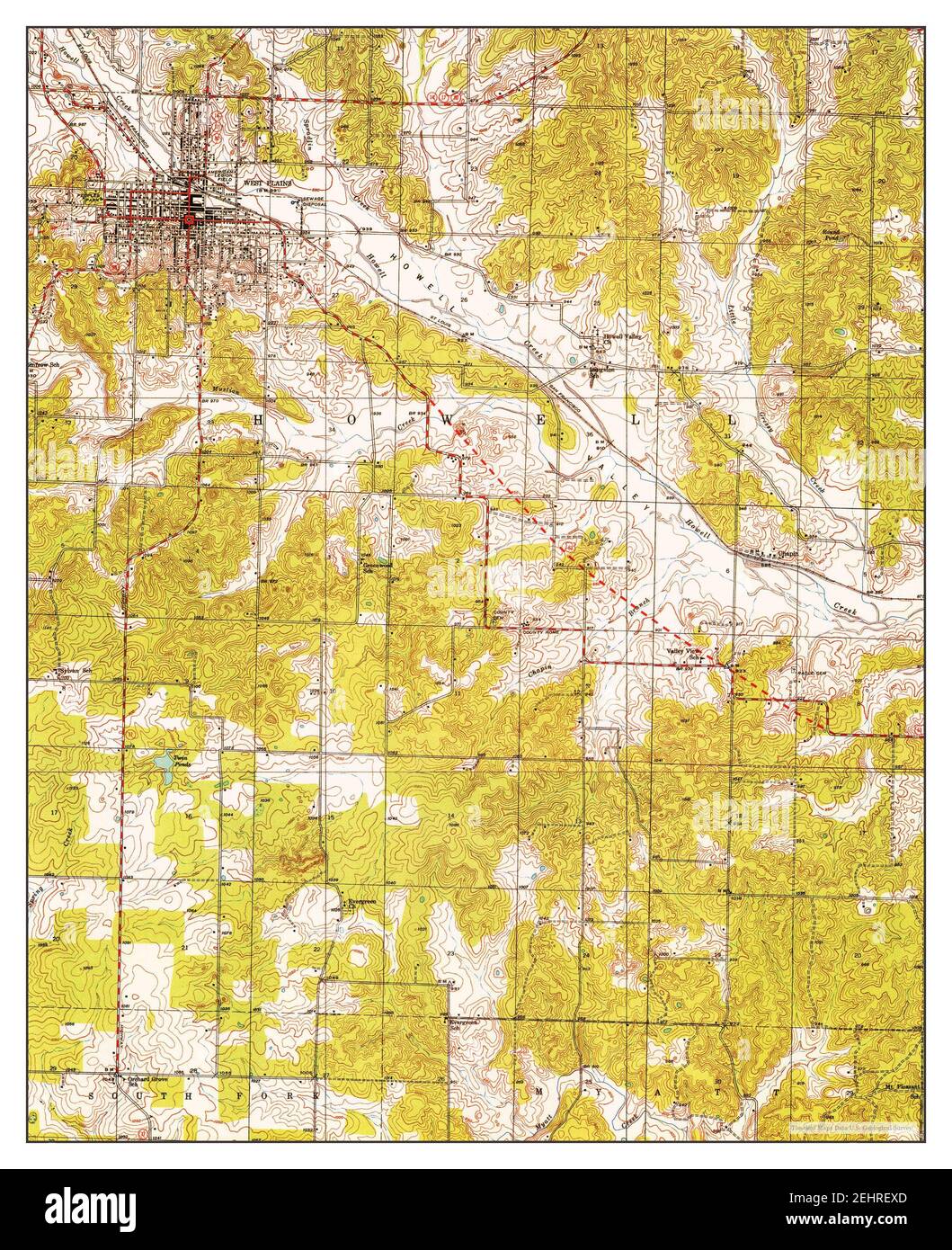 West Plains, Missouri, map 1938, 124000, United States of America by