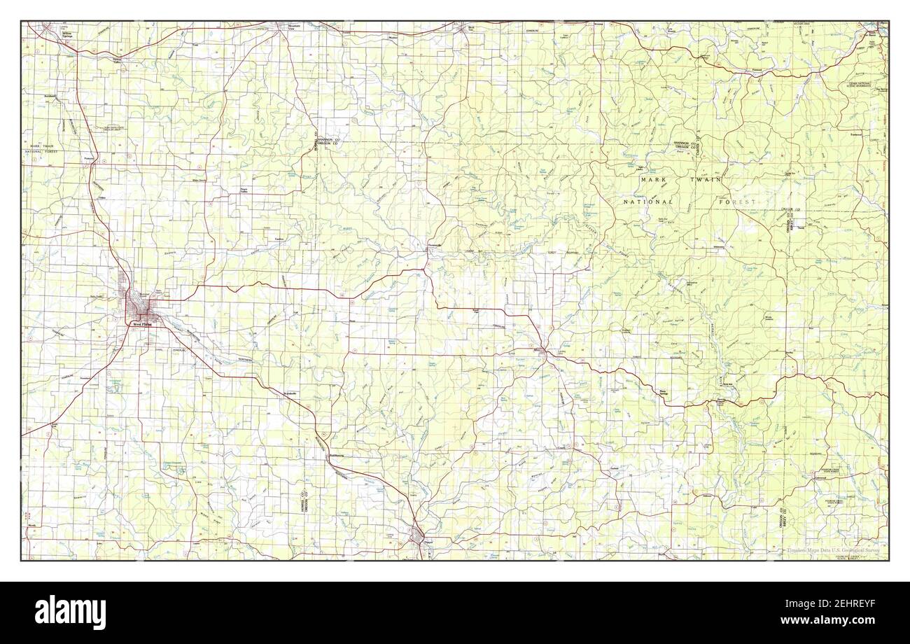West Plains, Missouri, map 1984, 1100000, United States of America by