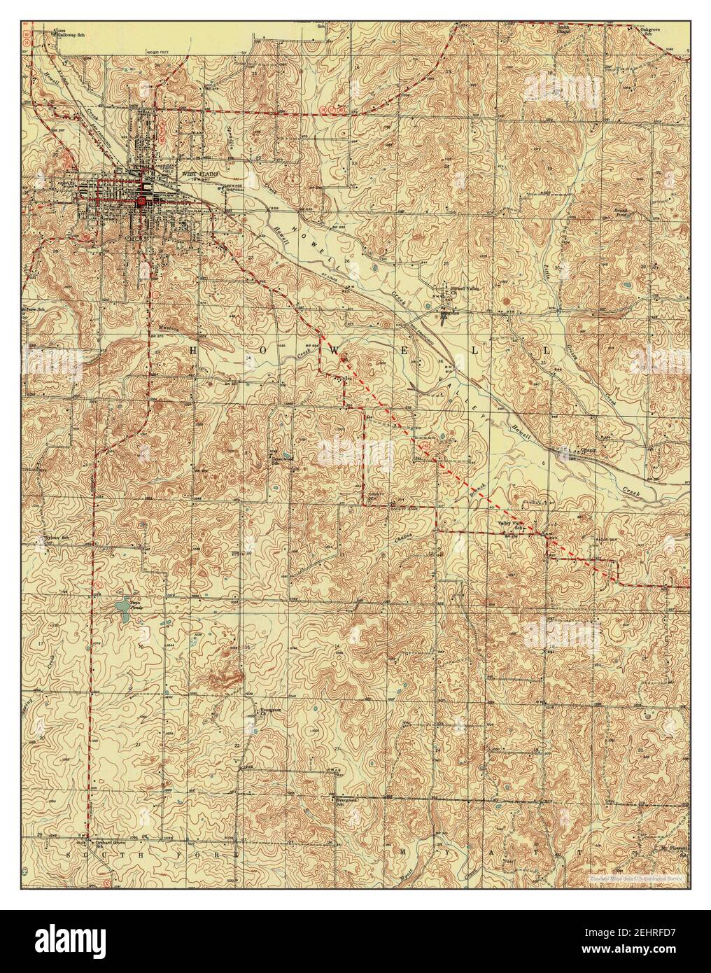 West Plains, Missouri, map 1938, 124000, United States of America by