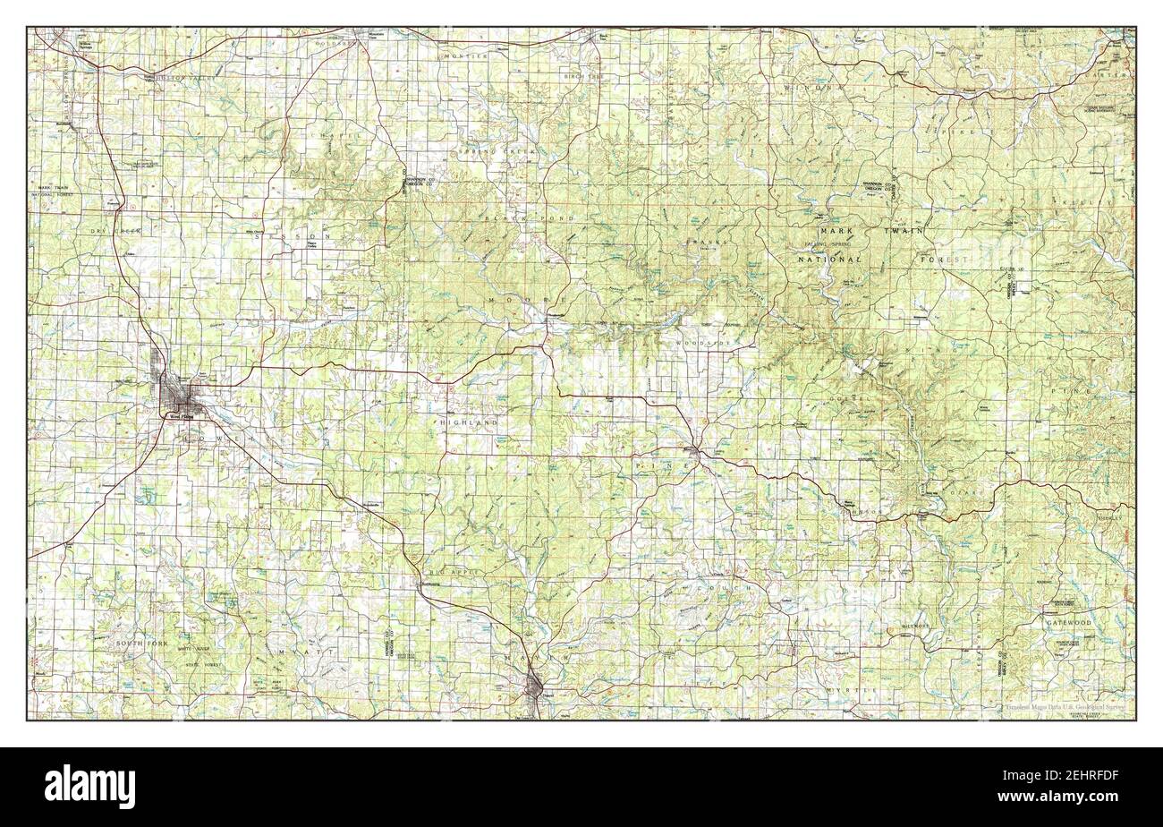 West Plains, Missouri, map 1984, 1100000, United States of America by