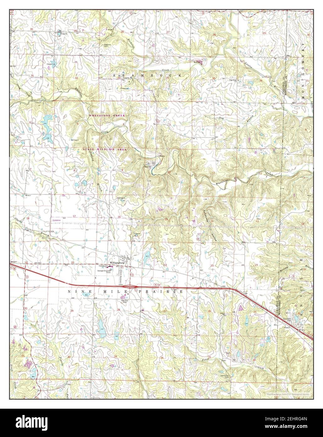 Williamsburg, Missouri, map 1973, 124000, United States of America by