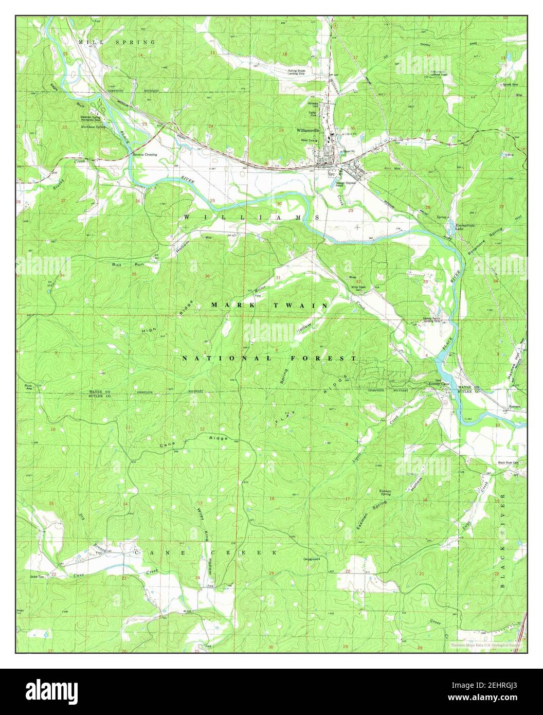 Williamsville, Missouri, map 1980, 124000, United States of America by
