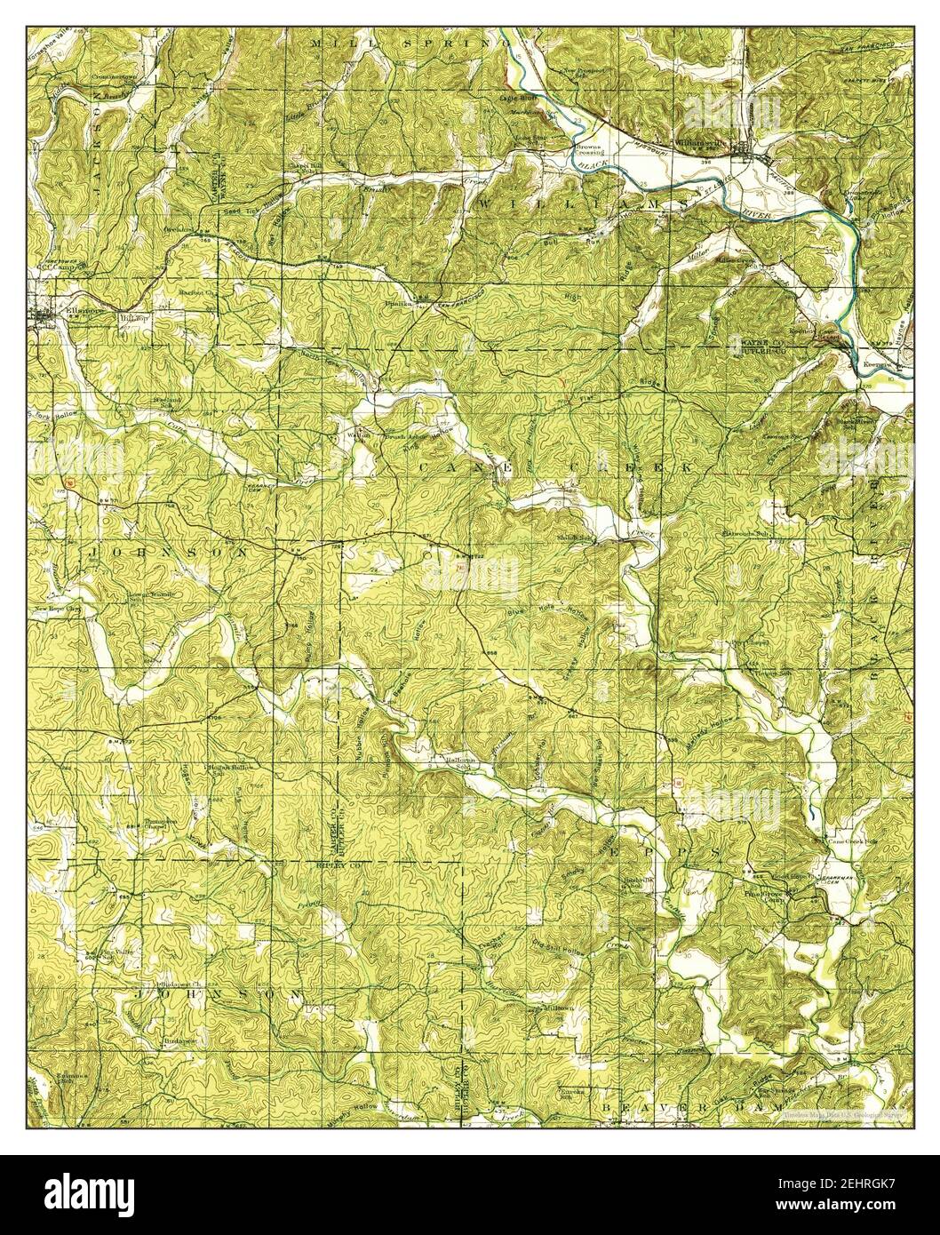 Williamsville, Missouri, map 1940, 162500, United States of America by