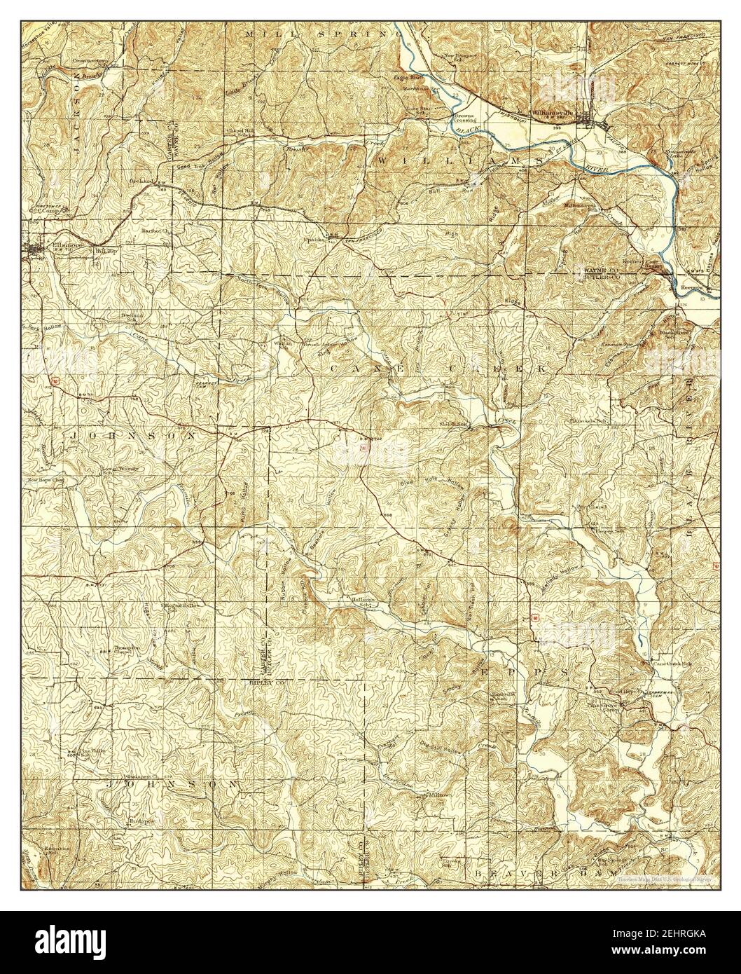 Williamsville, Missouri, map 1940, 162500, United States of America by