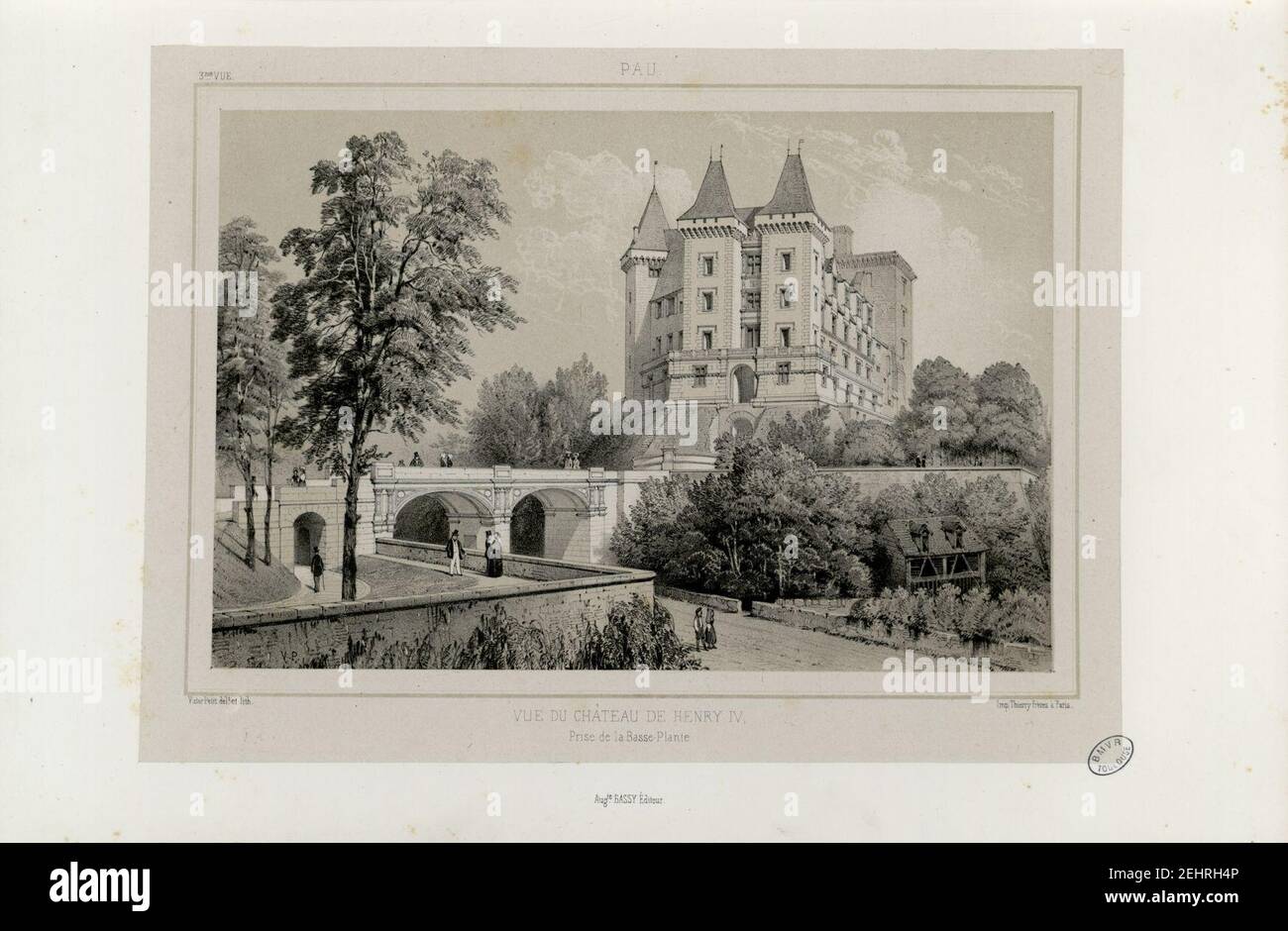 Pau - Vue du Château de Henry IV - Prise de la Basse-Plante - Fonds Ancely  - B315556101 A PETIT 2 009 Stock Photo - Alamy