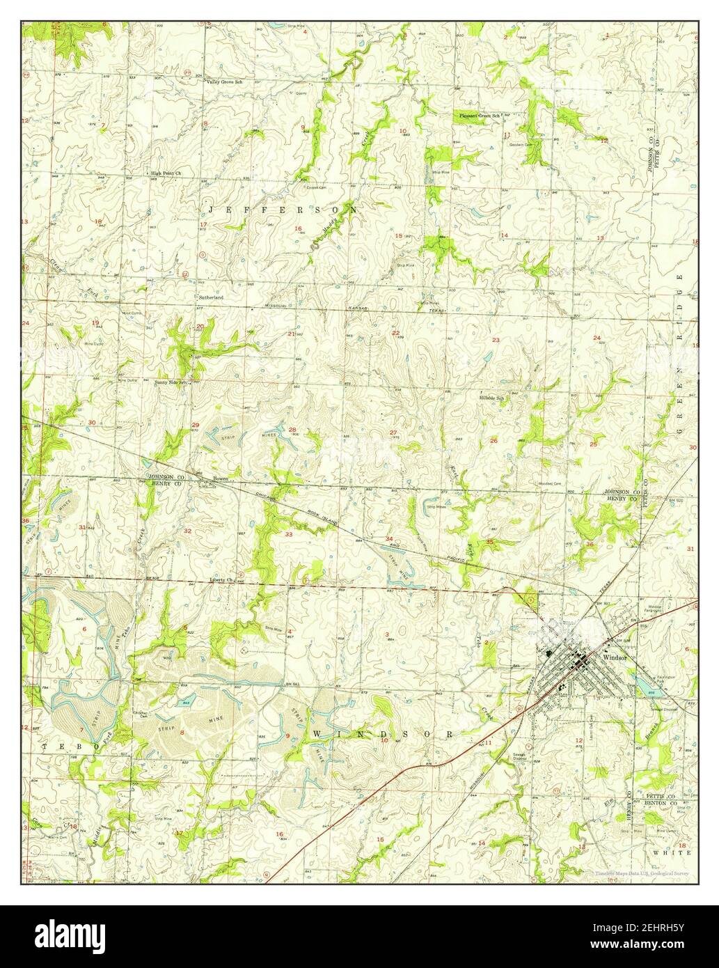 Map of windsor missouri Cut Out Stock Images & Pictures Alamy