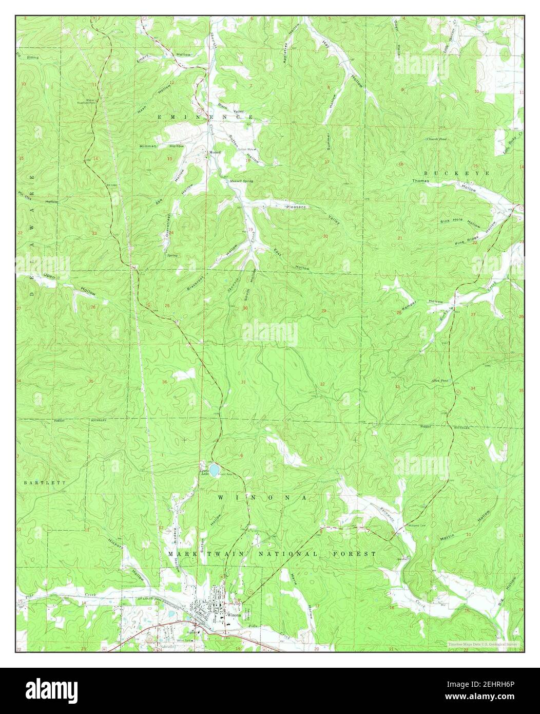 Map of winona missouri Cut Out Stock Images & Pictures Alamy