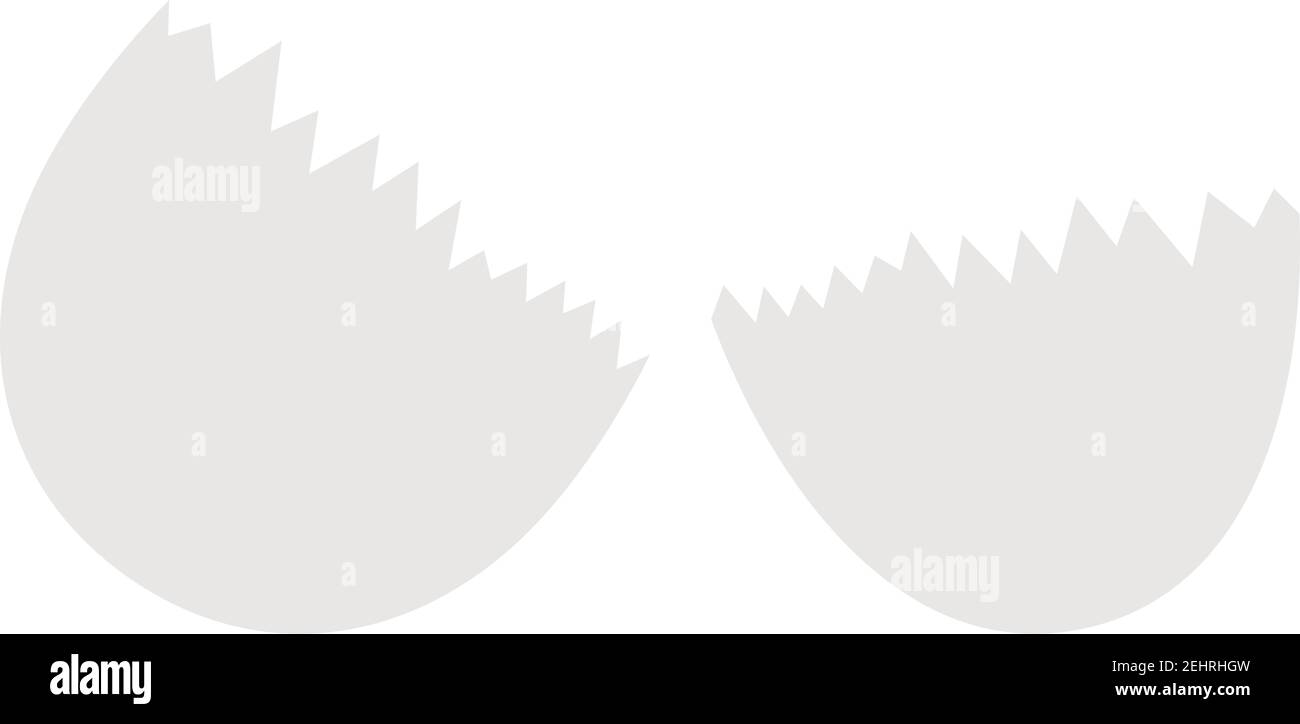 Empty Egg Shell Icon. Flat Color Design. Vector Illustration Stock ...