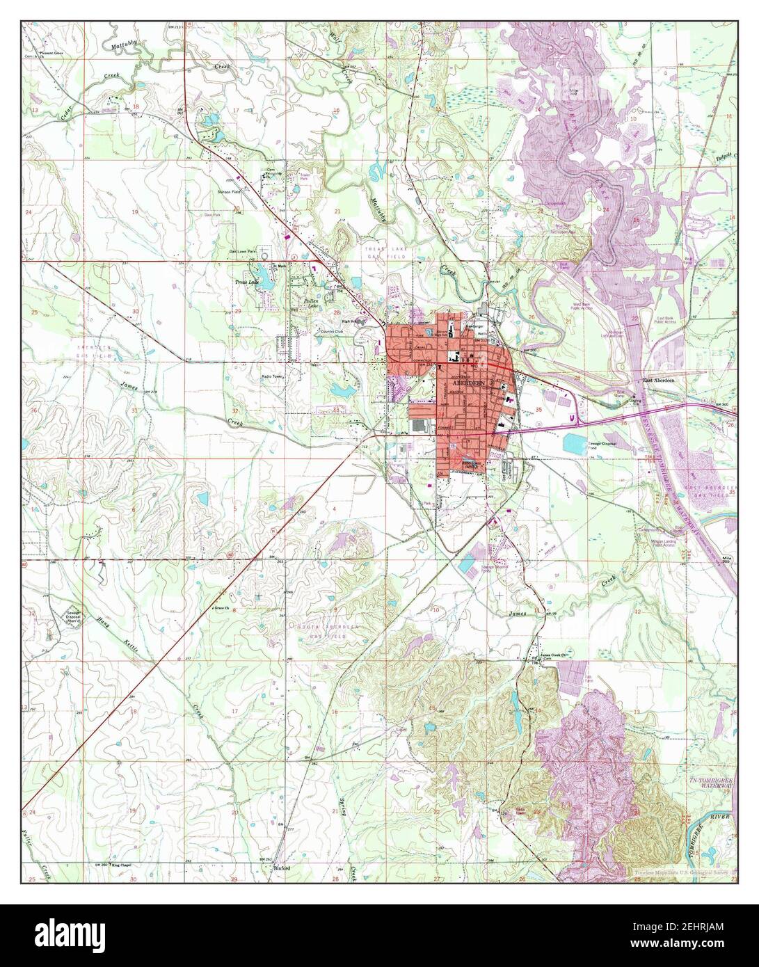Aberdeen mississippi maps hires stock photography and images Alamy