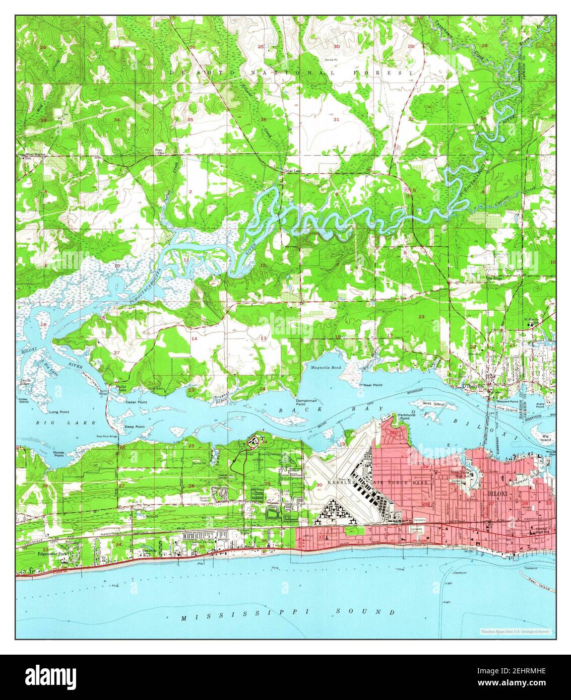 Biloxi Mississippi map 1954 - Biloxi Mississippi Map 1954 124000 United States Of America By Timeless Maps Data Us Geological Survey 2EHRMHE