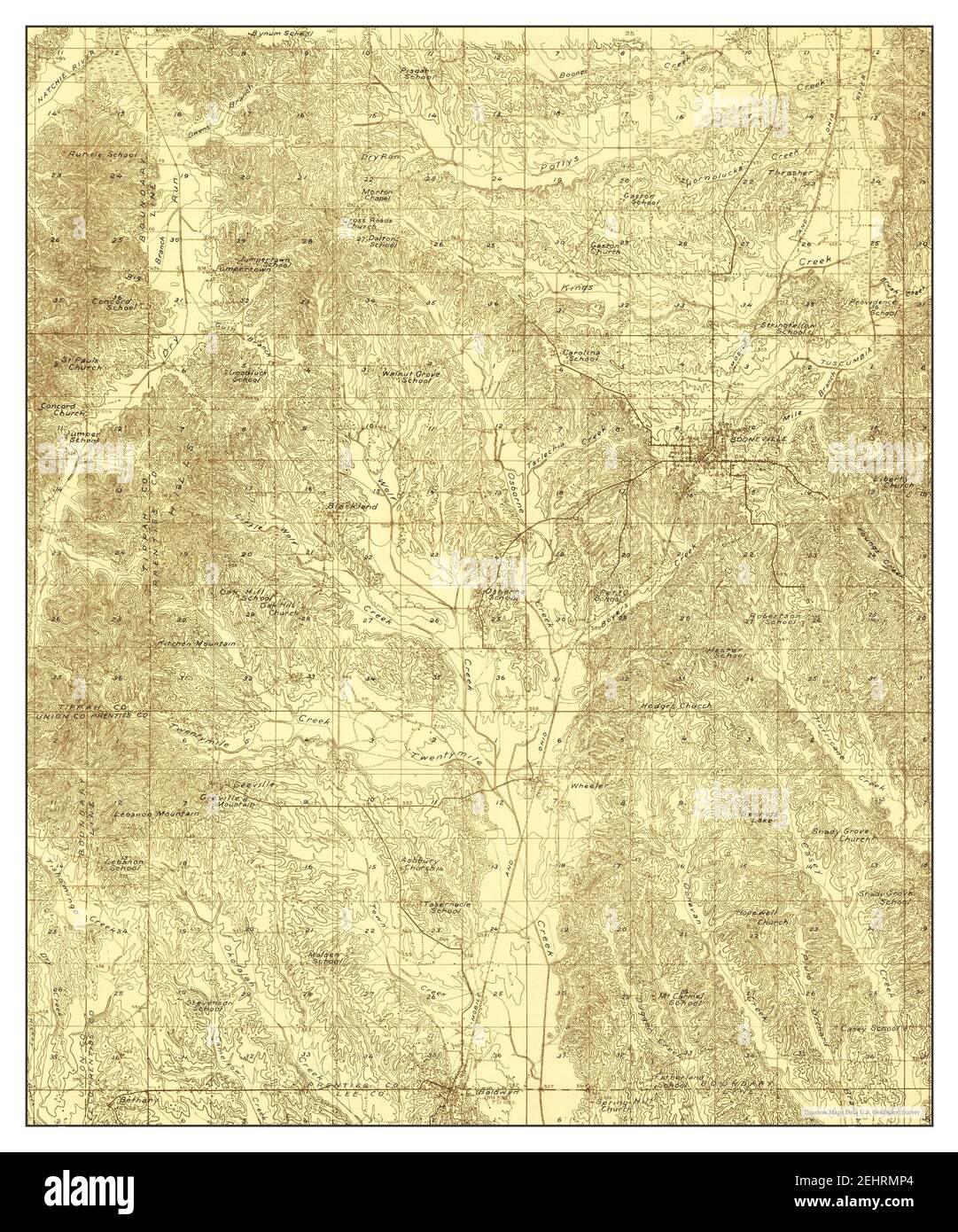 Map of booneville hires stock photography and images Alamy