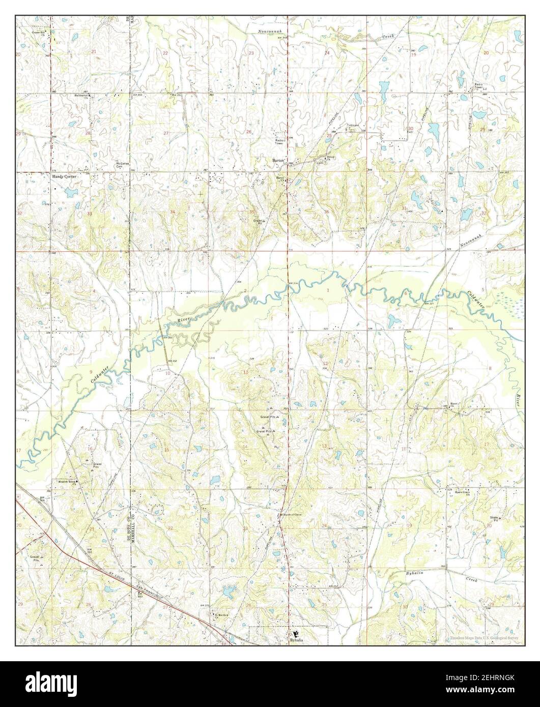 Map of byhalia Cut Out Stock Images & Pictures Alamy