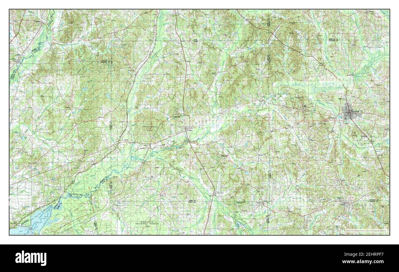 Carthage, Mississippi, map 1994, 1100000, United States of America by