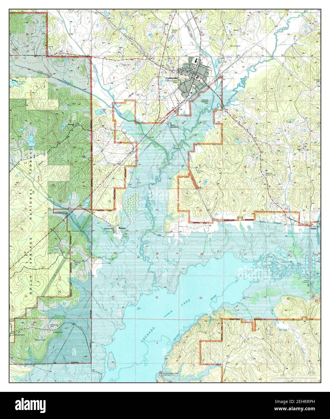 Coffeeville mississippi map hires stock photography and images Alamy