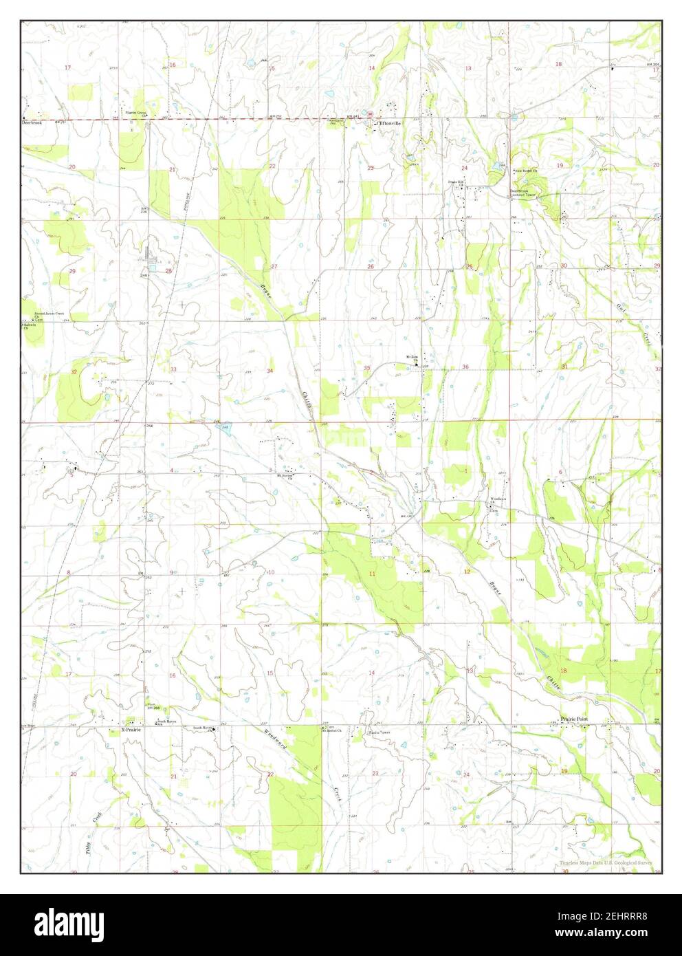 Cliftonville, Mississippi, map 1973, 124000, United States of America