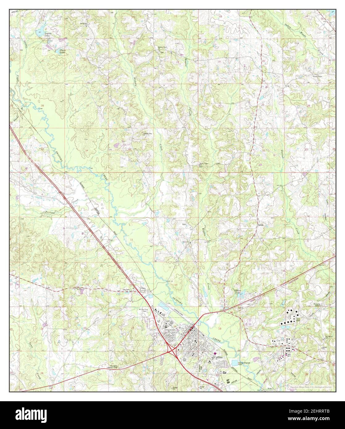 Map of collins mississippi Cut Out Stock Images & Pictures Alamy