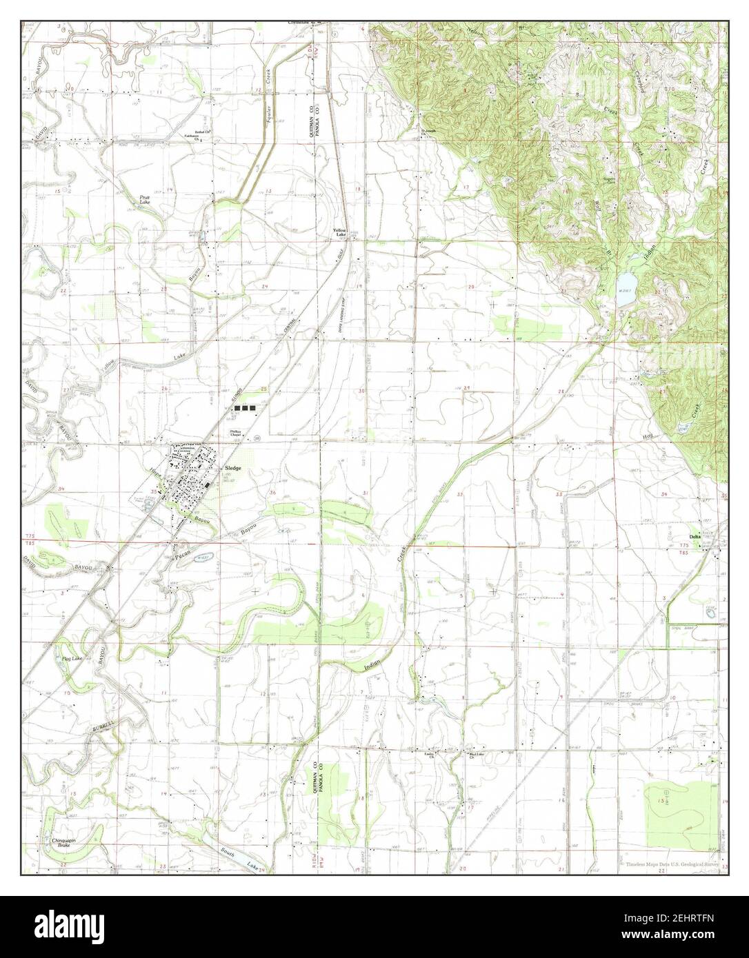 Crenshaw South, Mississippi, map 1983, 124000, United States of