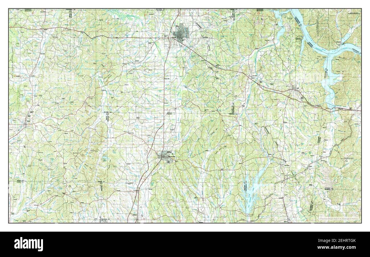 Corinth, Mississippi, map 1994, 1:100000, United States of America by Timeless Maps, data U.S. Geological Survey Stock Photo