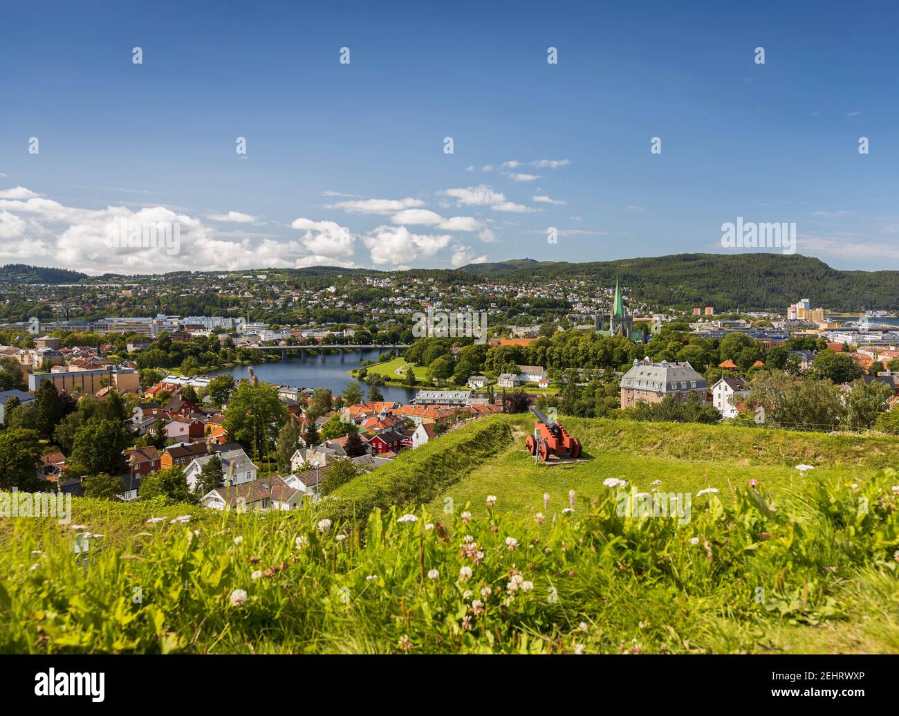 View of the city of Trondheim, Norway. Stock Photo
