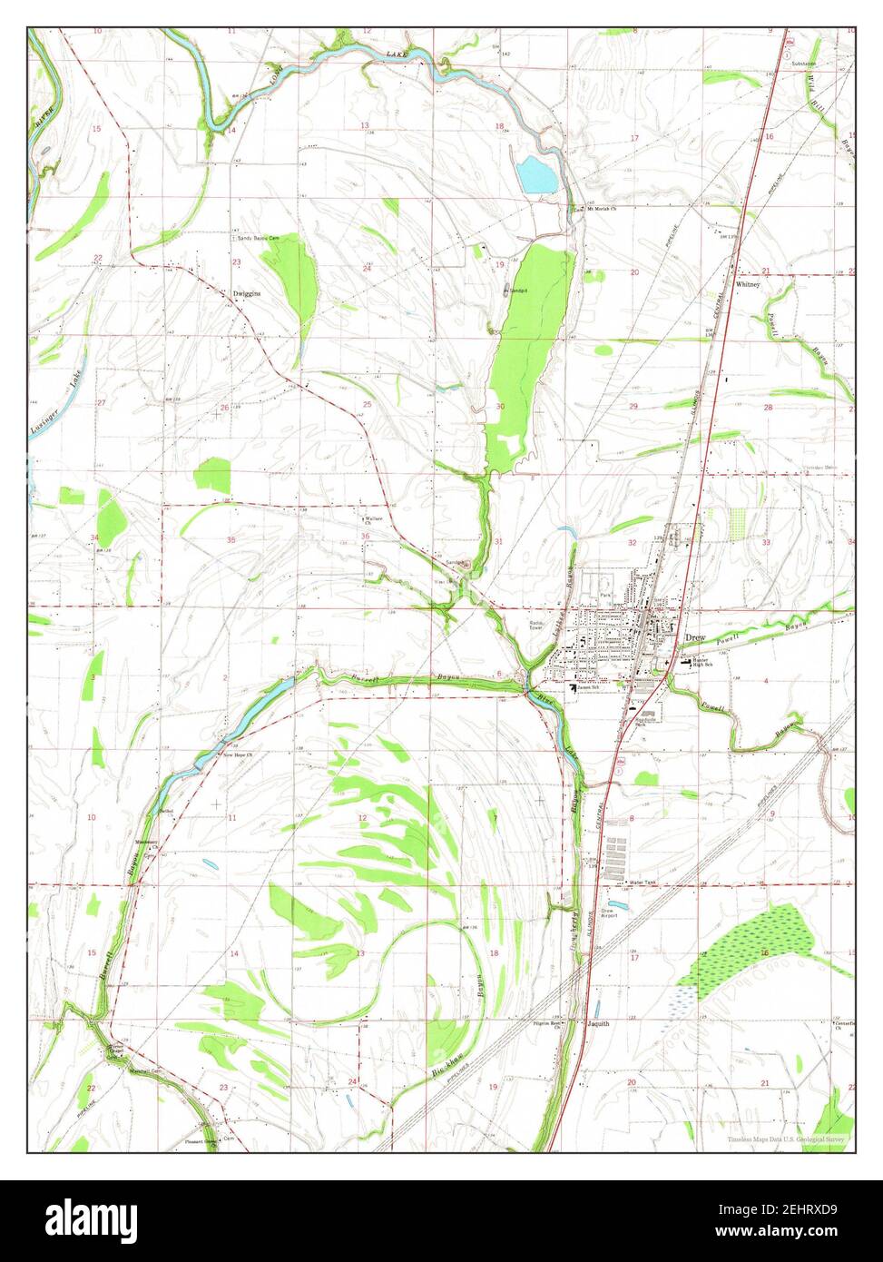 Map of drew mississippi Cut Out Stock Images & Pictures Alamy