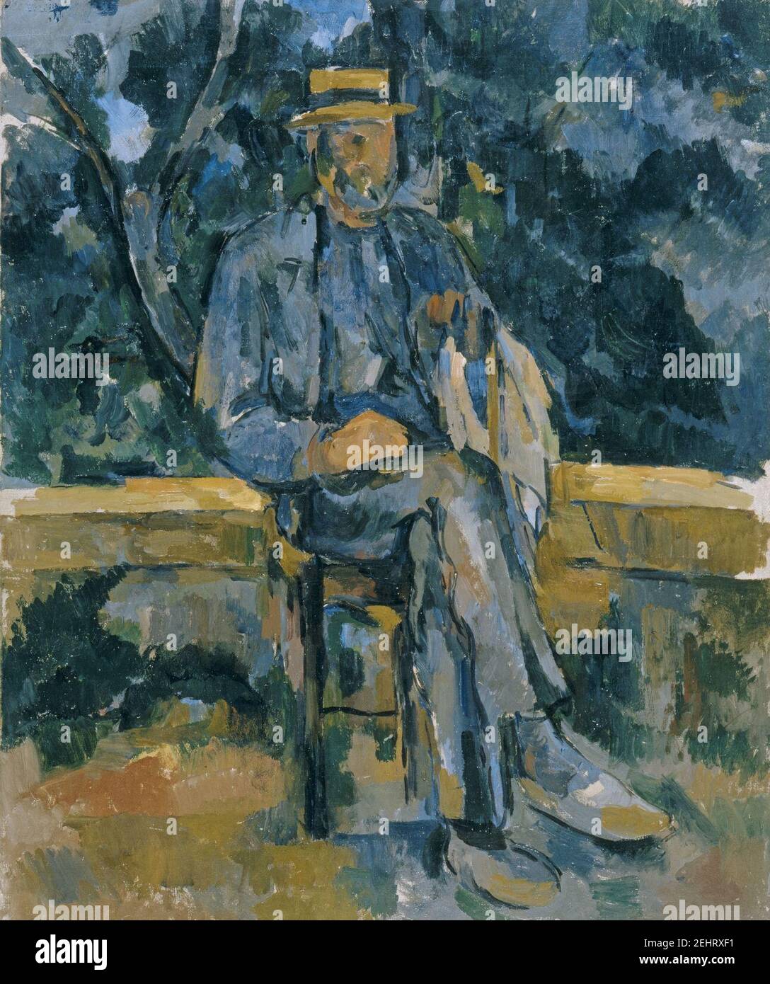 Paul Cézanne - Portrait d'un paysan. Stock Photo