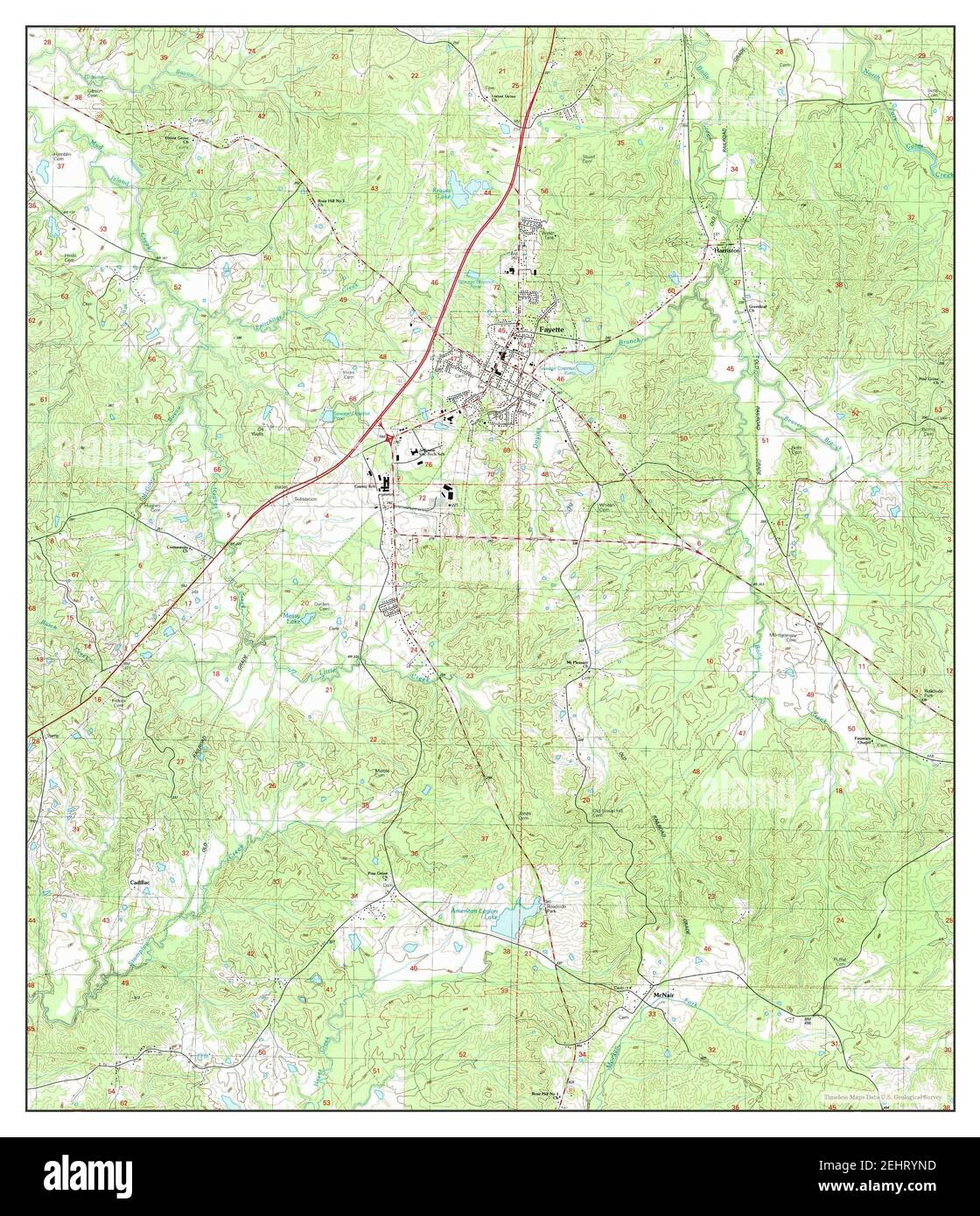 Map of fayette mississippi Cut Out Stock Images & Pictures Alamy