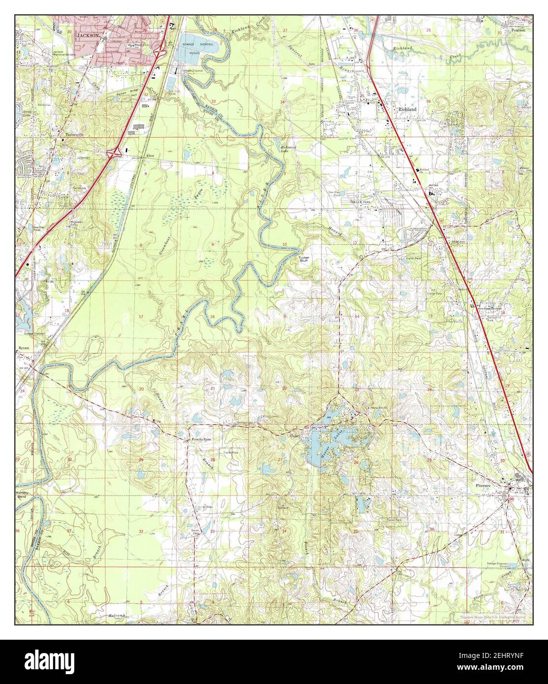 Florence, Mississippi, map 1980, 124000, United States of America by