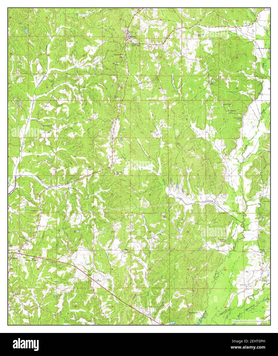 Fulton SE, Mississippi, map 1965, 124000, United States of America by