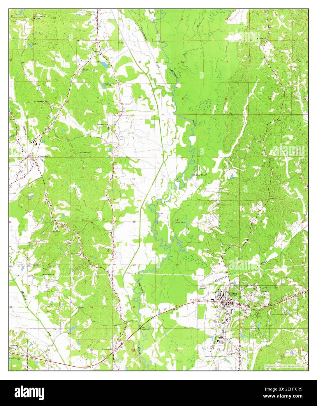 Fulton, Mississippi, map 1965, 124000, United States of America by