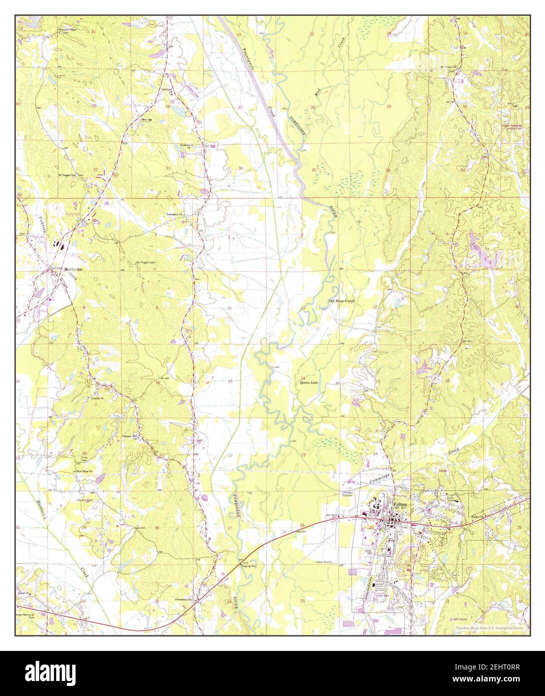 Fulton mississippi map hires stock photography and images Alamy