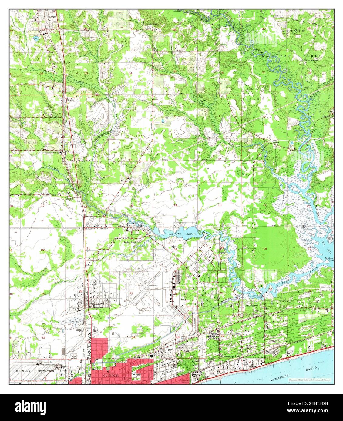 Gulfport North, Mississippi, map 1954, 1:24000, United States of ...